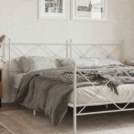 Metal Headboard White 200cm vidaXL (1/5)