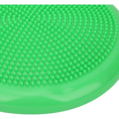 Coussin d'équilibre gonflable vert épais pour yoga et fitness, diamètre 34 cm (1/5)