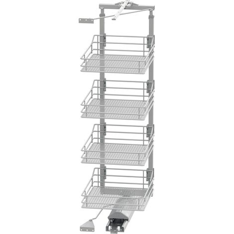 Vauth Sagel Schrankauszug TAL Gate Apothekerschrank KB 450 Höhe 1200-1450 mm, silber (1/3)