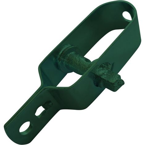 Spannvorrichtung für Drahtgewebe mit grüner PVC-Ummantelung, 100 x 30 mm