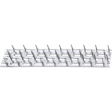 Plaqué à clouer 127 x 38 mm – Acier galvanisé Sendzimir – Clous de 8 mm pour fixation bois – Fabrication allemande – Alberts (1/2)