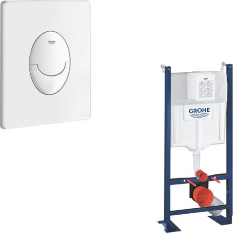 Chasis autoportante GROHE Rapid SL Project de 1,13 m + placa de deslizamiento GROHE Skate Air, blanco alpino (1/4)