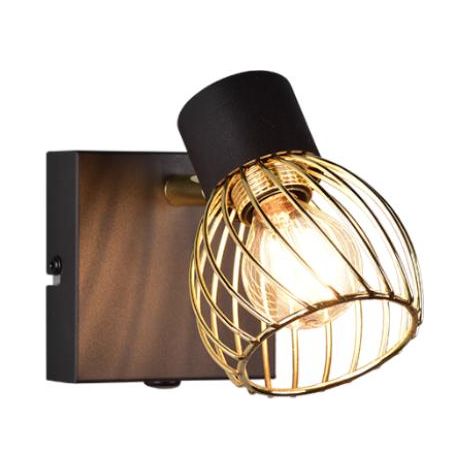 Foco trio iluminación ardon 1x e14 max 10w oro negro - r81381080