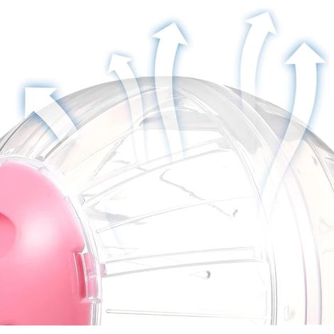 Boule d'exercice de Hamster, Balle Portatif pour Courir Jogging Sport, Gerbille Animal de Compagnie (Rose) (1/4)