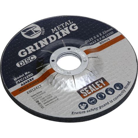 Sealey Grinding Disc �125 x 6mm �22mm Bore PTC/125G