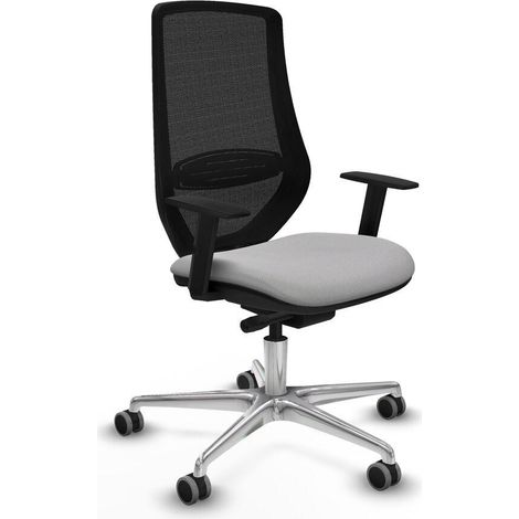 Piqueras y Crespo D086G0W Chaise de bureau gris clair (1/3)