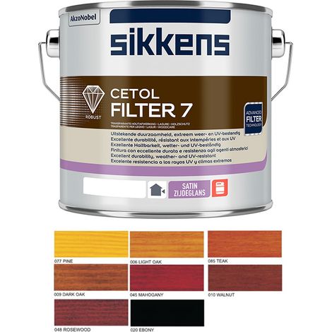 Sikkens 5085901 Cetol Filter 7 Plus Translucent Woodstain Light Oak 2.5 litre SIKCF7PLO25