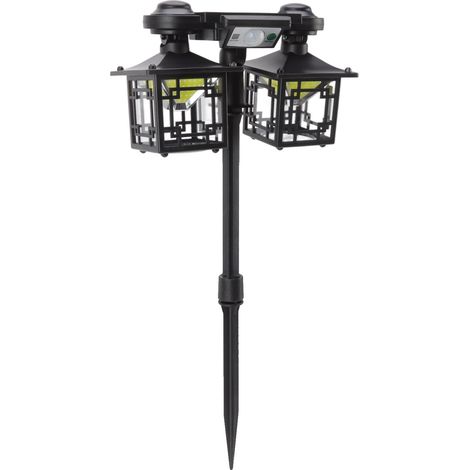 Lampes solaires d'extérieur, 120 COB, étanches, avec télécommande et détecteur de mouvement, pour entrée, jardin et garage (1/5)