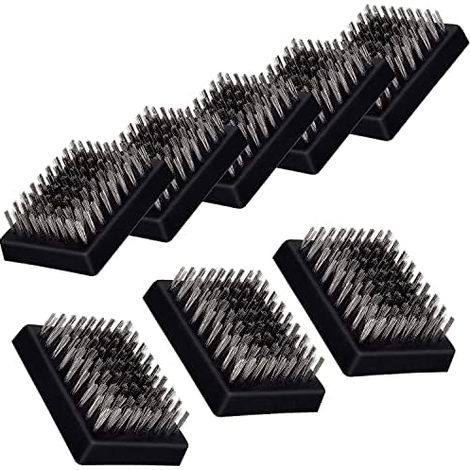 Filiyano-Têtes de rechange interchangeables pour brosse et grattoir de barbecue sans fil, accessoires de nettoyage pour barbecue (paquet de 8), le (1/4)