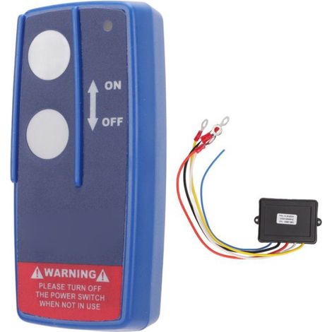 Kit de télécommande de treuil sans fil Contrôleur de treuil électrique universel sans fil, commutateur de moto pour Bleue (1/4)