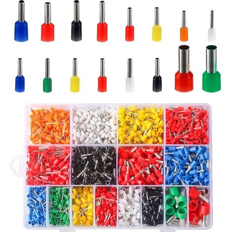 Kit de sertissage de cosses, 2120 pièces, kit de sertissage de cosses, connecteur à sertir pour cosses (1/4)