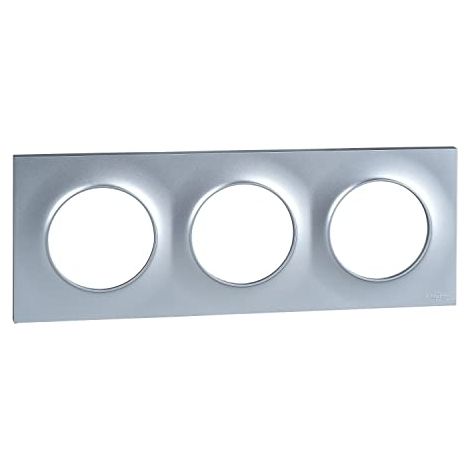 Schneider Electric ODACE Styl Platte Aluminium Grau