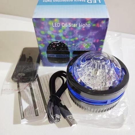 Starry Sky Projector for Children's Bedroom Bedside Ambient Light with Laser Water Ripple Projection Light - Rechargeable Model