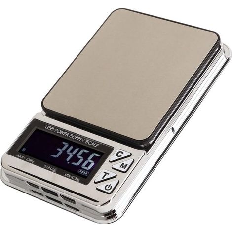 Balanza de cocina digital，balanza de bolsillo de alta precisión de 1 kg y 0,01 g，convertible a 7 unidades，ideal para cocinas (1/5)