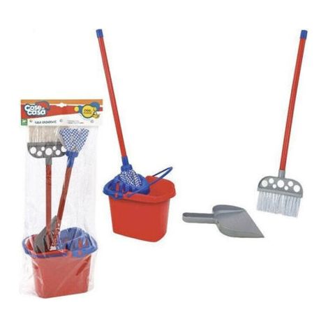 CONJUNTO LIMPIEZA CUBO/FREGONA/ESCOBA/RECOGEDOR
