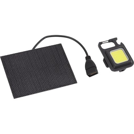 Lampe solaire LED monocristalline 5W IP68 étanche, rechargeable par USB, idéale pour le camping en plein air (1/5)