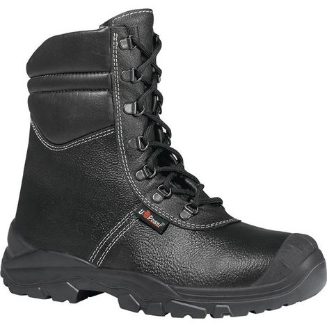 Botte de sécurité hiver Krotal UK taille 41 noir cuir bovin S3 SRC CI EN ISO 203