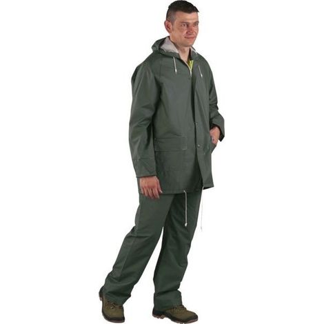 Conjunto de lluvia de PVC verde talla L - Coverguard