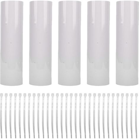 Lot de 5 tuteurs de croissance pour arbres, tubes ventilés de 91 cm (36 pouces) avec attaches détachables, pour protéger les boutures de tronc contre les cerfs. (1/5)