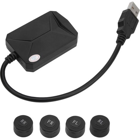 Reifendruckkontrollsystem mit 4 internen und externen drahtlosen Sensoren für Android-Navigationssysteme, universeller USB-Anschluss (1/5)