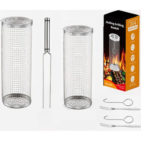 Ensemble de paniers pliables pour barbecue, accessoires pour barbecue d'extérieur (1/5)