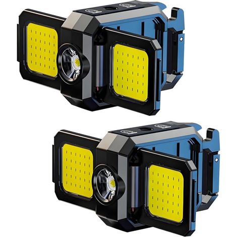 Set mit 2 wiederaufladbaren Schlüsselanhänger-Taschenlampen, tragbare Mini-LED-Arbeitsleuchten mit eingebautem Akku, ideal für den Outdoor-Einsatz und den täglichen Gebrauch