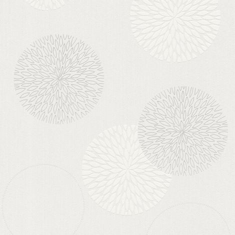 A.S. Creations – Papier peint expansé intissé blanc à motifs – Lessivable et strippable – Bonne résistance à la lumière – Dimensions non spécifiées
