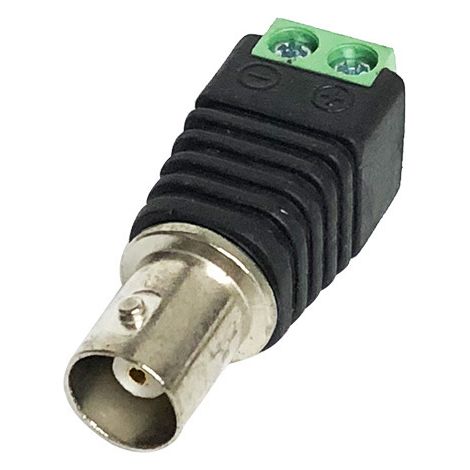 Solderless female BNC connector to green terminal, solderless female BNC terminal for surveillance cameras, Q9 solderless plug (1/4)