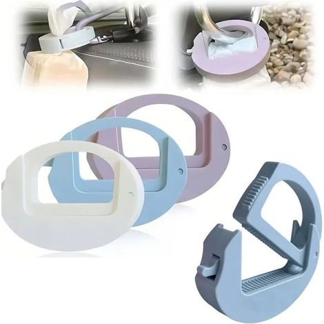 3 Pièces Clips d'Étanchéité Alimentaires, avec Poignée de Transport, Pinces Plastique Réutilisables pour Collations et Sacs de Pain (1/5)