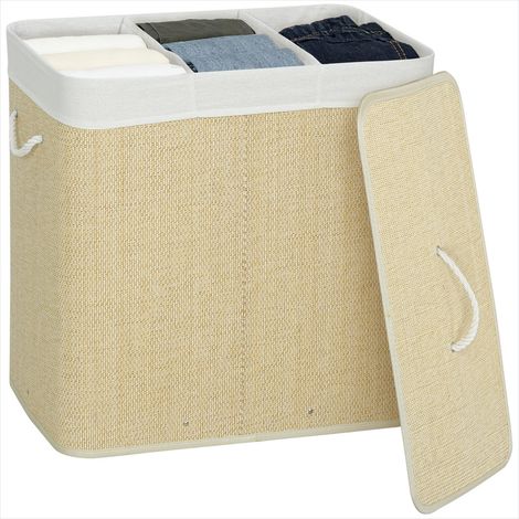 Accessoire de nettoyage Panier à linge 3 compartiments 144L (1/5)