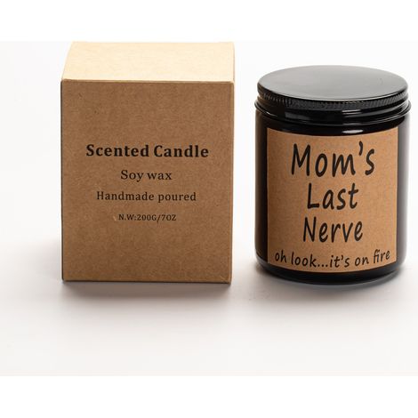 Bougie parfumée cadeau anglais voeux de fête pour maman, anniversaire, Thanksgiving, décoration maison, lot de bougies aromatiques douces (1/5)
