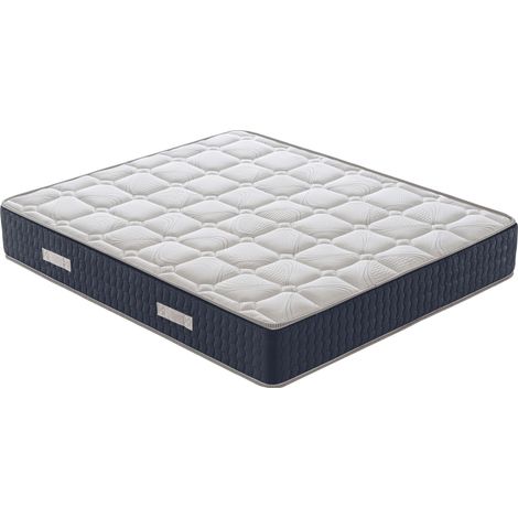 Colchón de espuma viscoelástica - 30 cm ortopédico - 11 áreas diferentes - con forro plateado, banda transpirable Full Air 4D Space - Hecho en Italia 160x190