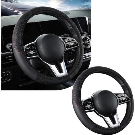 Coprivolante in pelle traspirante da 15 pollici, universale, nero (1/5)