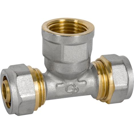 Conexión en T PEX-AL-PEX cromada 3/41616 chica - D3/41616TD (1/3)