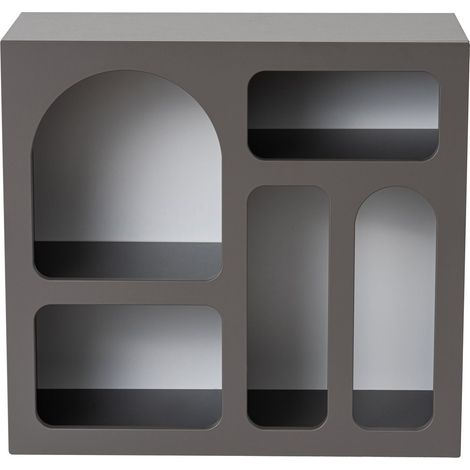 Holzanrichte "Lessa" - 80 x 37 x 74 cm - Anthrazitgrau
