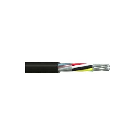Câble multiconducteur RS PRO, 4 x 0,22 mm², gaine PVC Noir, 100m ( Prix pour Bobine de 100 )