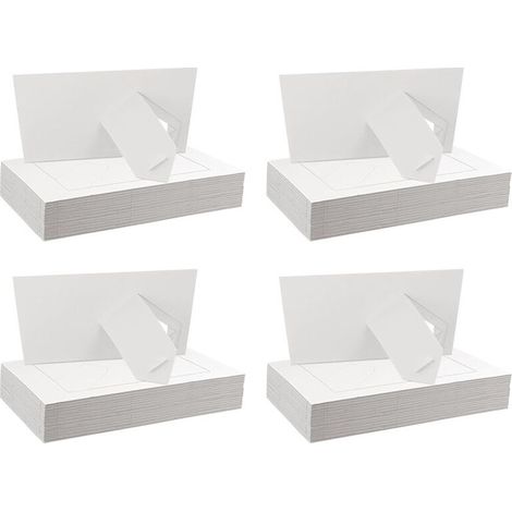 Paquet de 120 Cadres Photo en Papier pour Photos de 4 X 6 Pouces, Cadres Photo en Carton Blanc Debout avec Chevalet, Cadre de Bricolage (1/4)