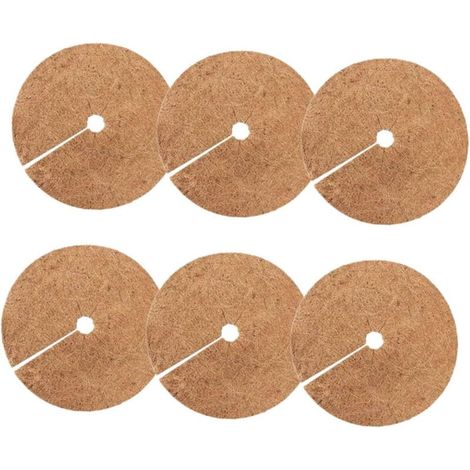 Pflanzenfaser-Mulchmatten, 30 cm, 6er-Pack, für Blumentöpfe, Gartenarbeit, Frostschutz, verstellbarer Zuschnitt