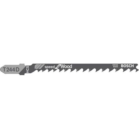 Lama da seghetto alternativo T 244 D Speed per legno, confezione da 100
