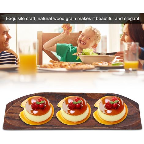 assiettes à sushis créatives en bois massif (1/5)