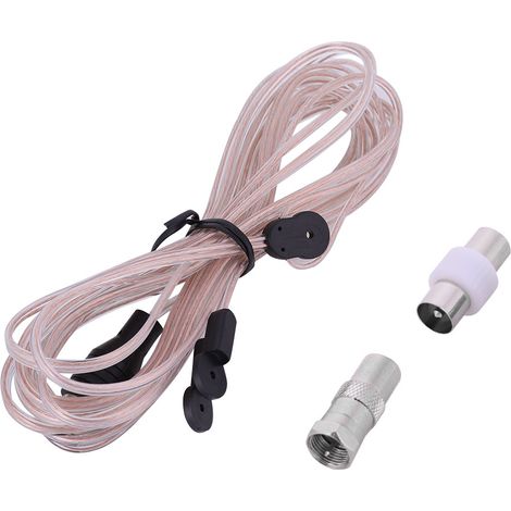Antenne FM Dipole pour Intérieur avec Connecteur Femelle TV - Réception Radio Optimale (1/5)