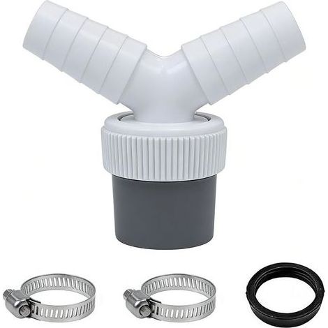 Adaptateur Y Double Raccord Évacuation pour Lave-Vaisselle et Machine à Laver, Connecteur Tuyau 40 mm vers 18-24 mm, Raccord Universel Evacuation Machine a Laver pour Cuisine et Buanderie (1/5)