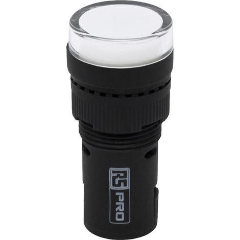 Voyant lumineux LED RS PRO Blanc 24V c.a. / V c.c., Ø découpe 16mm, Montage panneau, IP40 ( Prix pour 1 ) (1/4)