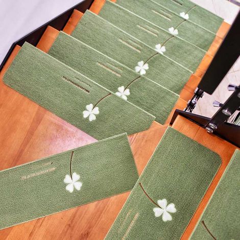 Lot de 4 tapis d'escalier antidérapants pour intérieur, 55 x 22 x 4,5 cm, adaptés aux enfants, aux personnes âgées et aux animaux domestiques (1/5)