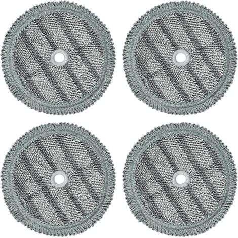 Convient pour le kit de 4 lingettes de rechange en microfibre pour aspirateur et laveur de sols LG A9 avec tête de balai à scratch - accessoires pour tête de balai (1/3)