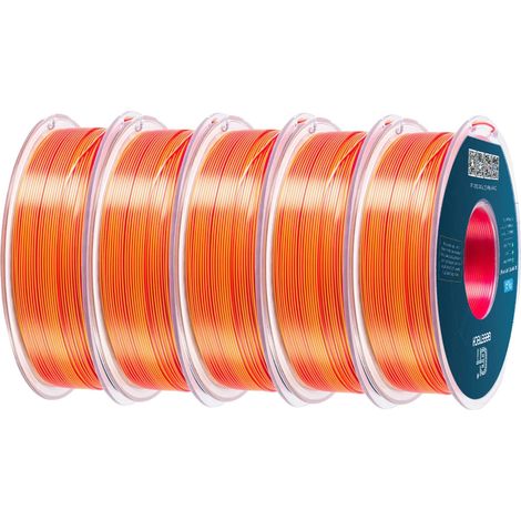 Filamento per stampante 3D, resistente ed ecologico, compatibile con stampanti FDM, Rosso Oro (1/2)