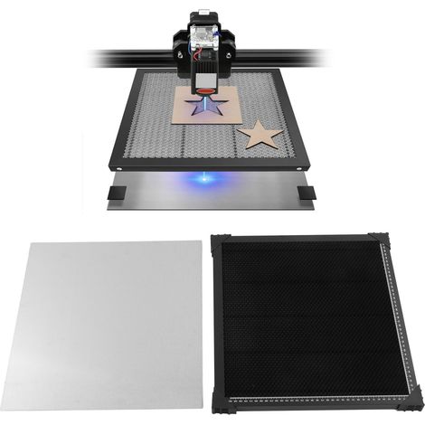 La table de travail en nid d'abeille d'acier pour machines de découpe et de gravure laser est dotée d'une plaque en aluminium réfléchissant la lumière pour une dissipation rapide de la chaleur et une  (1/5)
