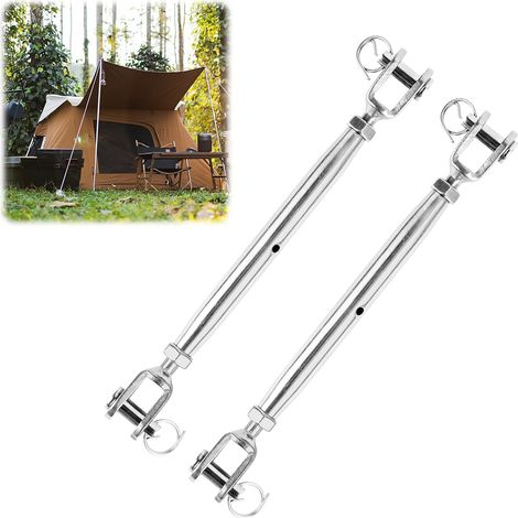 Jognee Set of 2 M6 Stainless Steel Tensioners for Closed Sailing Blinds, Rigging Body Screw Jaw/Jaw Turnbuckle (1/5)
