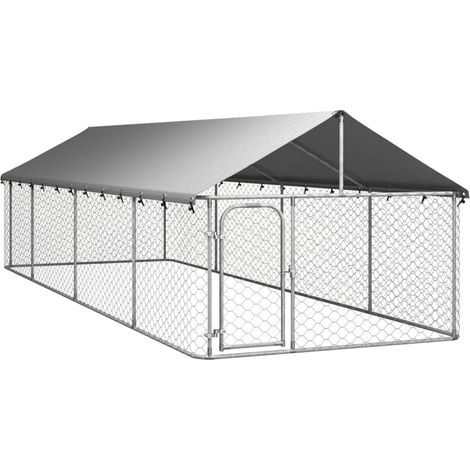 Chenil Enclos pour chien extérieur Moderne - avec toit 600x200x150 cm DS791IN95 (1/5)