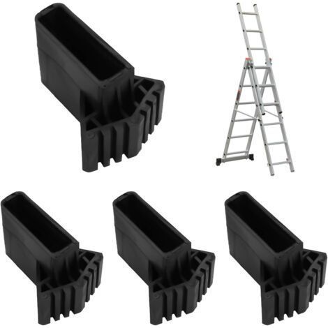 Embout Escabeau, 4 Pièces Pied Echelle Caoutchouc, Antidérapants Couvre-Pieds d'échelle, Pieds d'échelle en Caoutchouc pour échelles Télescopiques, échelles Techniques, échelles à Chevron (1/5)